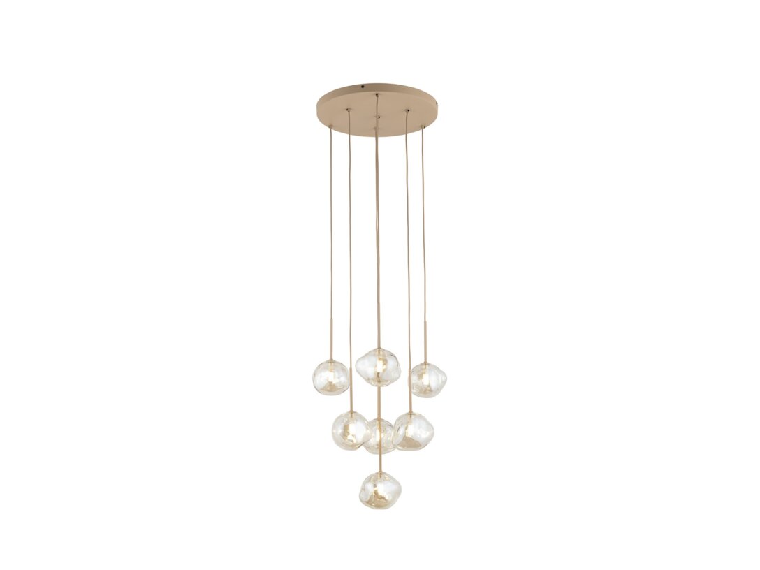 Lampa wisząca Kler Accessories Lava 7x G9 LED max. 8W, kolor beżowy, materiał metal