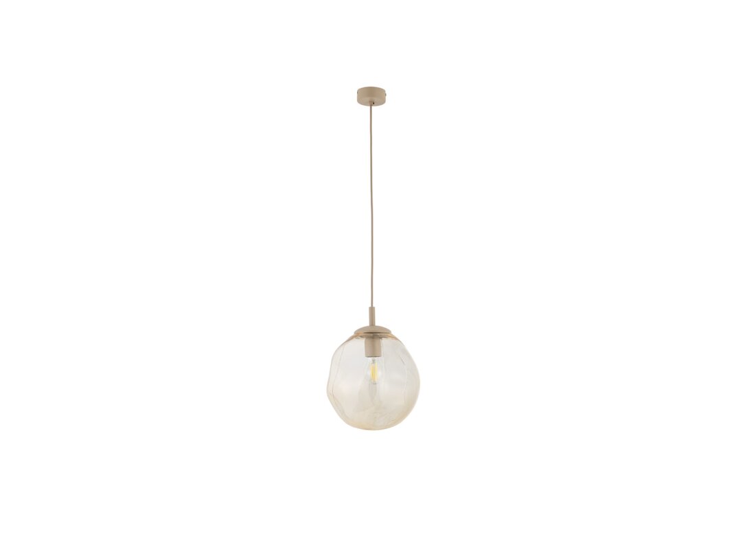 Lampa wisząca Kler Accessories Lava 1x E27 LED max. 15W, kolor beżowy, materiał metal