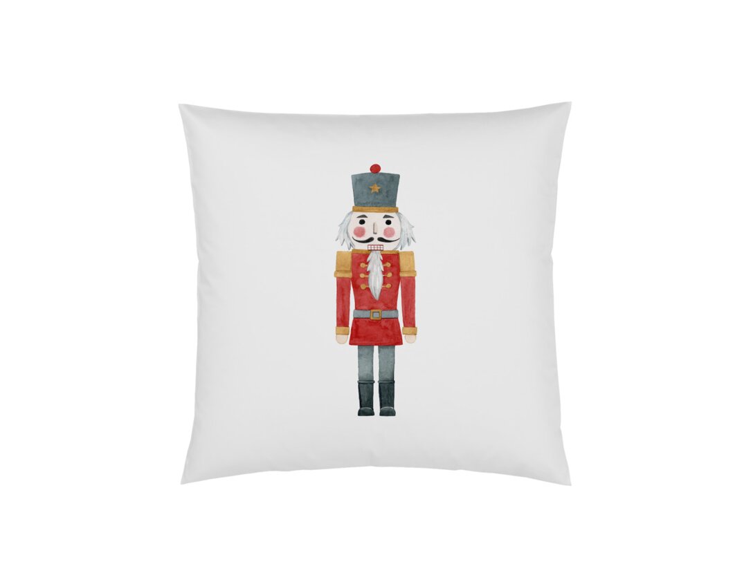 Poszewka na poduszkę Elegante Nutcracker 40x40 cm, kolor biały, materiał bawełna