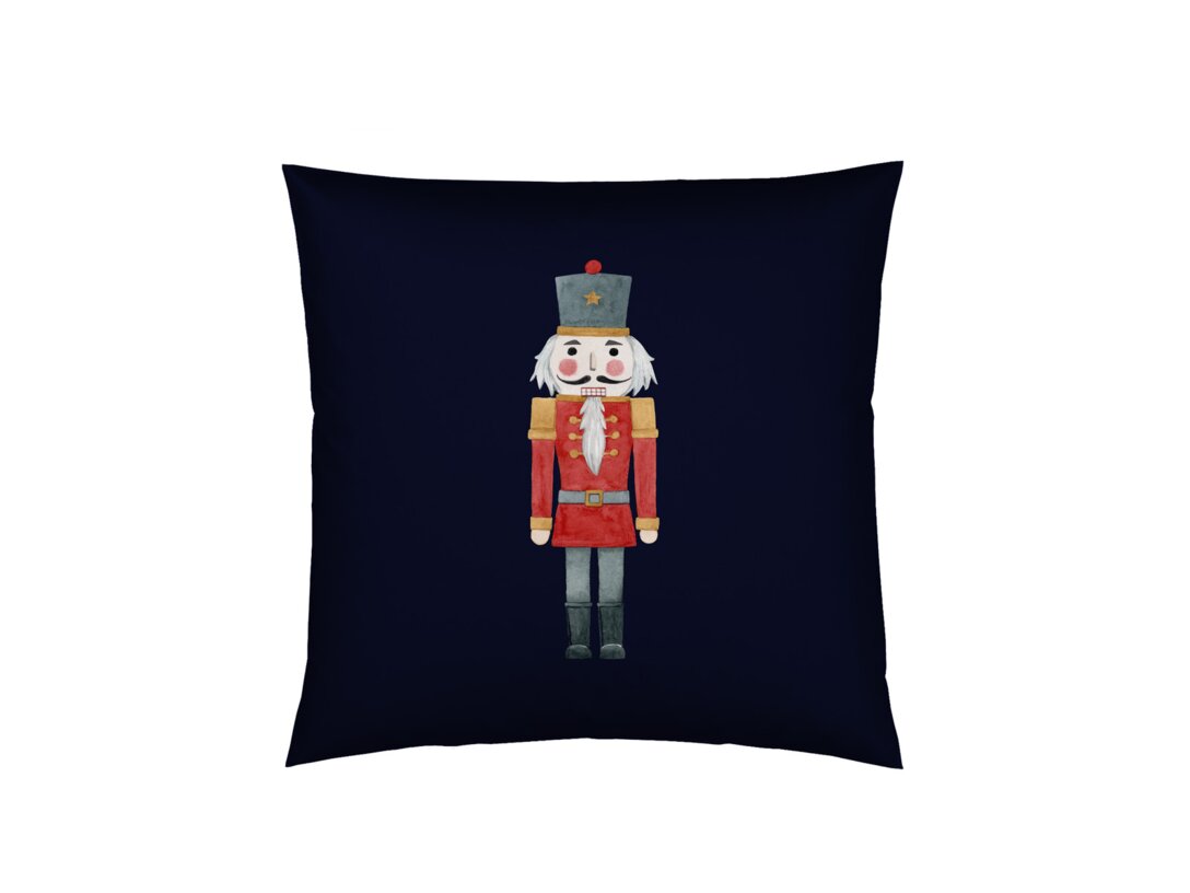 Potah na polštář Elegante Nutcracker 40x40 cm, barva tmavě modrá, materiál bavlna