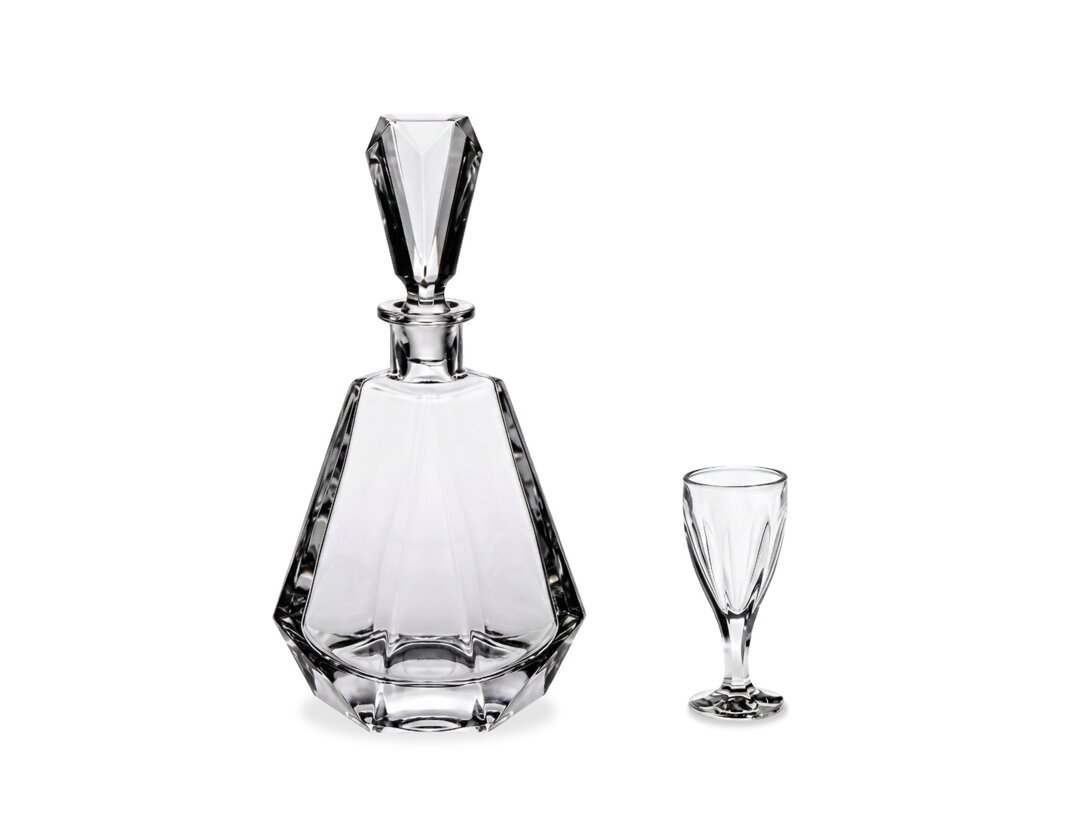 Zestaw do likieru karafka i 6 kieliszków Bohemia Brilliancy karafka 500 ml, kieliszek 60 ml, materiał kryształ, kolor transparentny