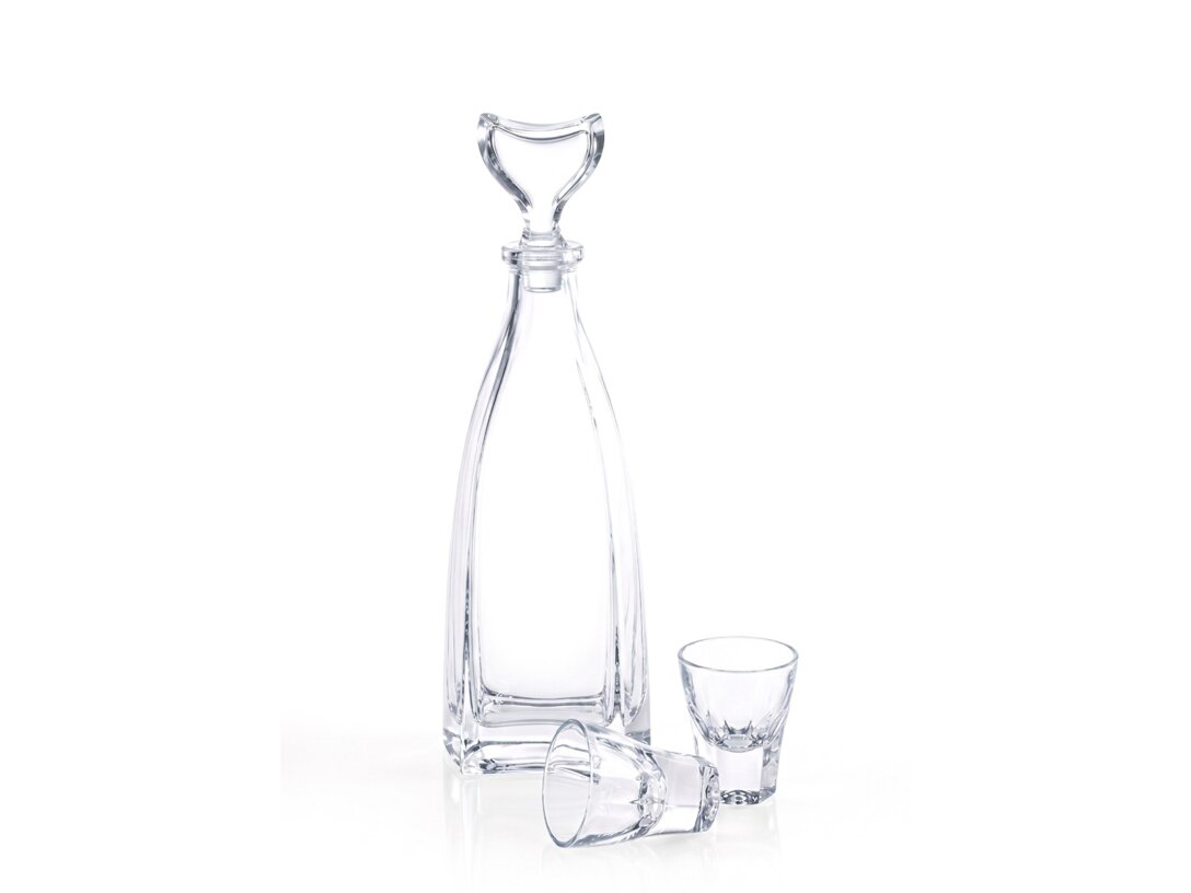 Zestaw do likieru karafka i 6 kieliszków Bohemia Flair karafka 540 ml, kieliszek 45 ml, materiał kryształ, kolor transparentny