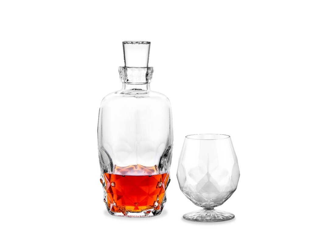 Zestaw do brandy/koniaku karafka i 4 kieliszki Bohemia Prestige Desire karafka 1070 ml, kieliszek 530 ml, materiał szkło kryształowe, kolor transparentny