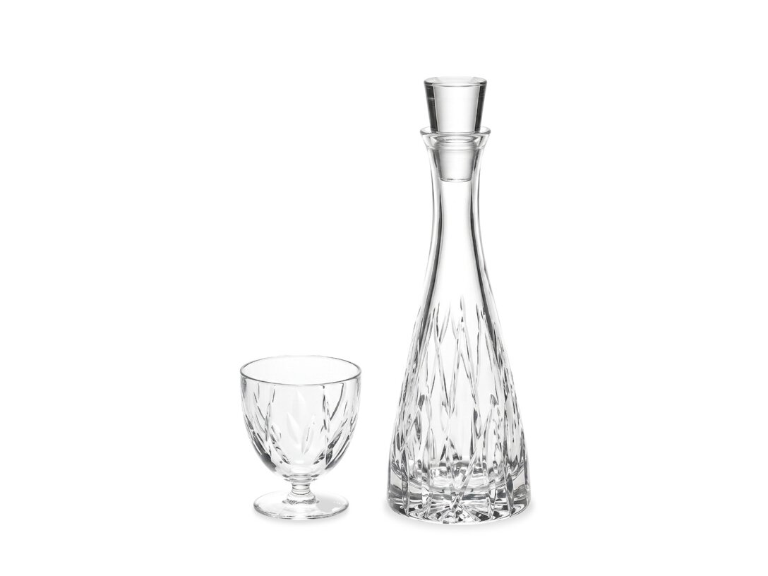 Zestaw do likieru karafka i 6 kieliszków Bohemia Wicker karafka 700 ml, kieliszek 400 ml, materiał szkło kryształowe, kolor transparentny
