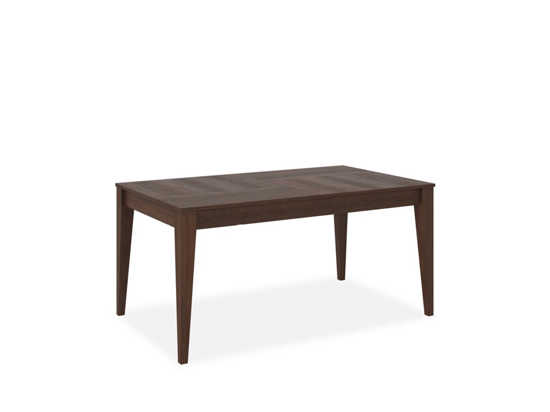 Stół rozkładany Kler Intarsio 160/230 cm x 95 cm, śr. , kolor brązowy, materiał płyta meblowa, rozkładanie tak