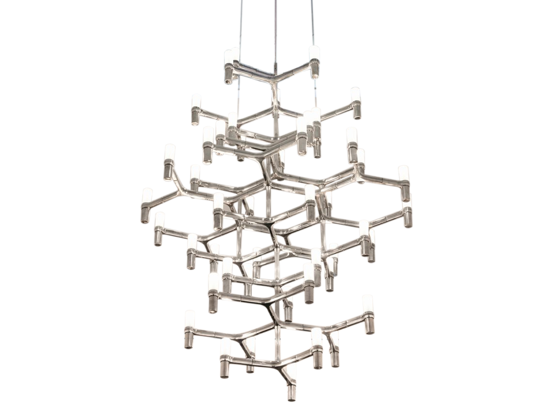 Lampa wisząca Nemo Crown summa , kolor srebrny, materiał aluminium