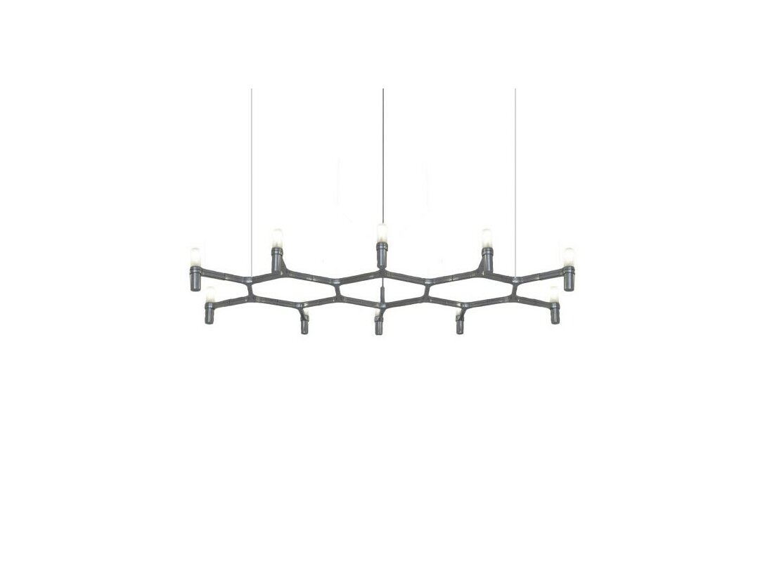Lampa wisząca Nemo Crown plana , kolor czarny, materiał aluminium