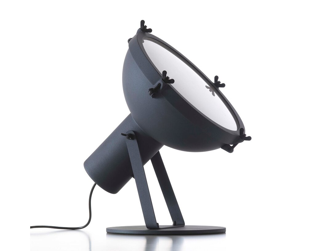 Lampa podłogowa Nemo Projecteur 365 , kolor niebieski, materiał aluminium
