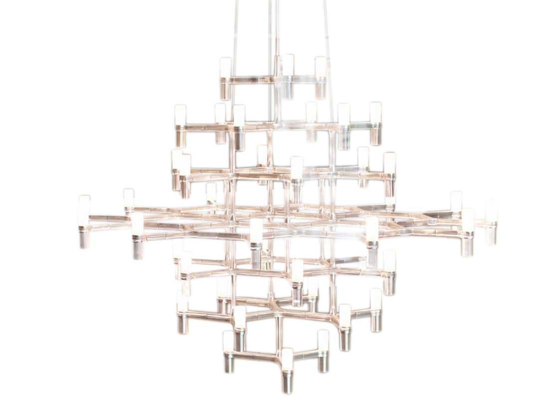 Lampa wisząca Nemo Crown magnum , kolor srebrny, materiał aluminium