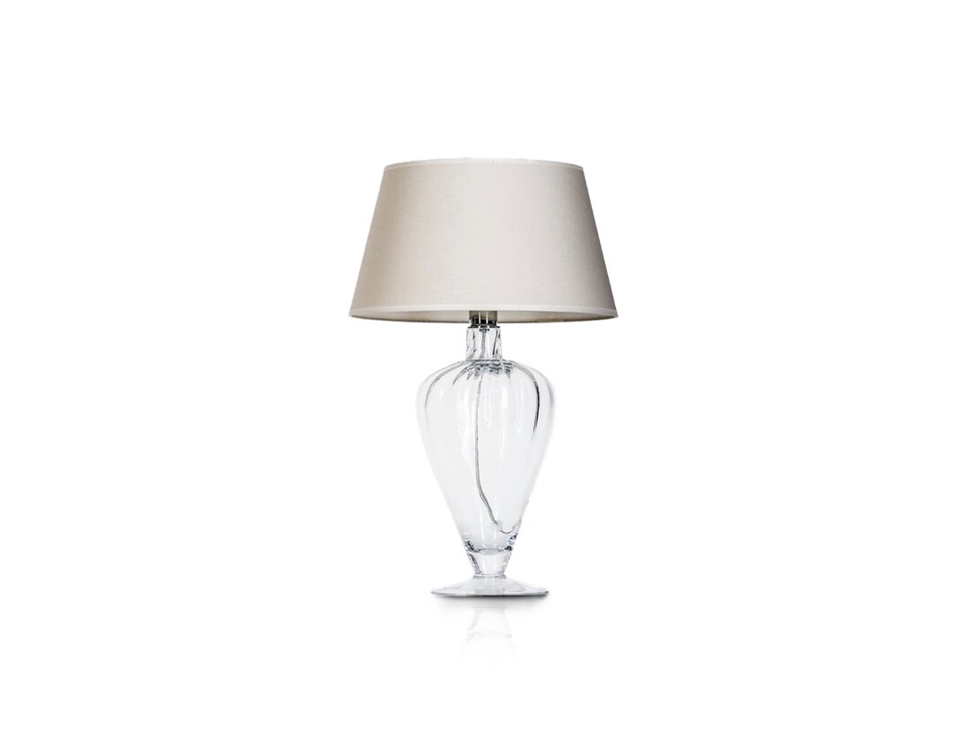 Lampa stołowa Kler Accessories Bristol E14x1, kolor biały, materiał szkło