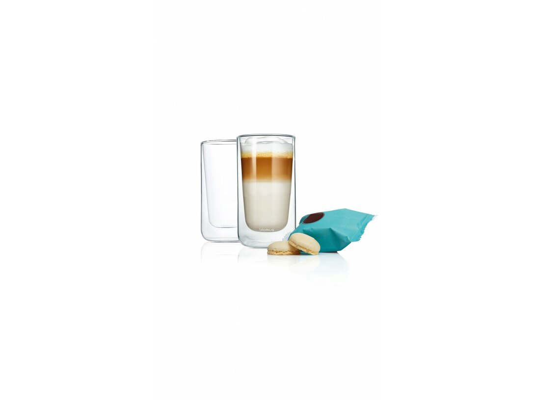 Zestaw 2 szklanek do latte Blomus Nero 320 ml, materiał szkło, kolor transparentny