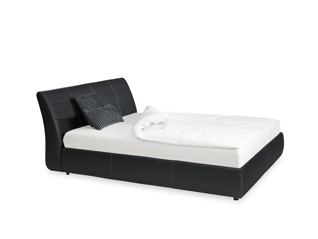 Postel KLER Belcanto L050 160x200 cm, barva černá, materiál kůže Perfetta, rošt ne, matrace ne, funkce: 