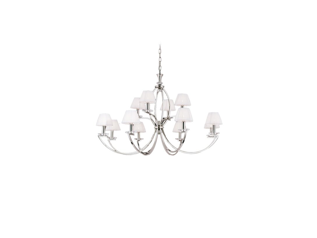 Lampa wisząca Orion Avala LU E14x12, kolor srebrny, materiał stal szlachetna