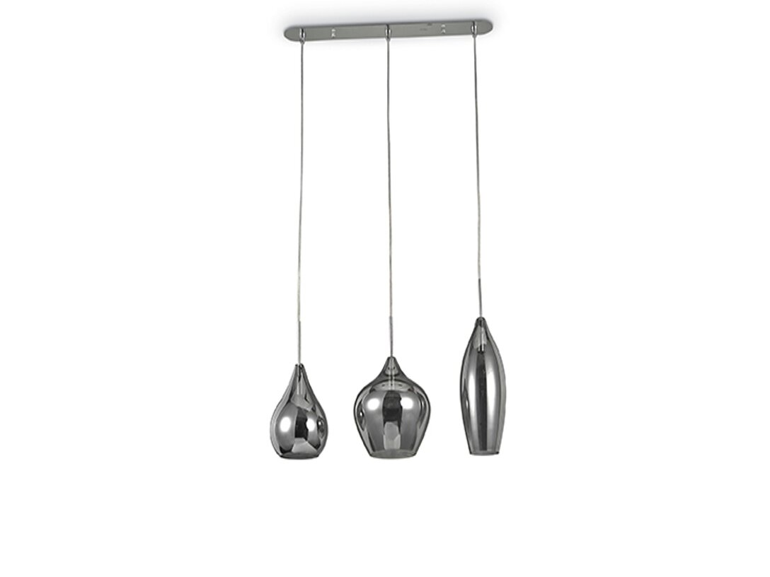 Lampa wisząca Ideal-Lux SOFT max 3 x 40W E14, kolor srebrny, materiał szkło