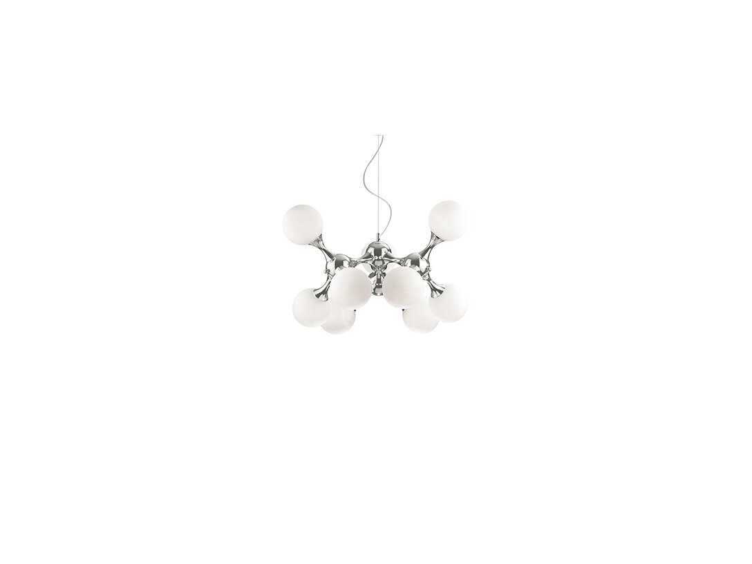 Lampa wisząca Ideal-Lux NODI BIANCO max 9 x 40W E14, kolor biały, materiał metal