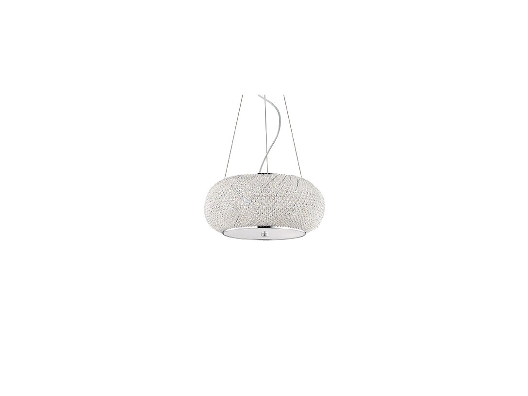 Lampa wisząca Ideal-Lux PASHA max 6 x 40W E14, kolor srebrny, materiał metal
