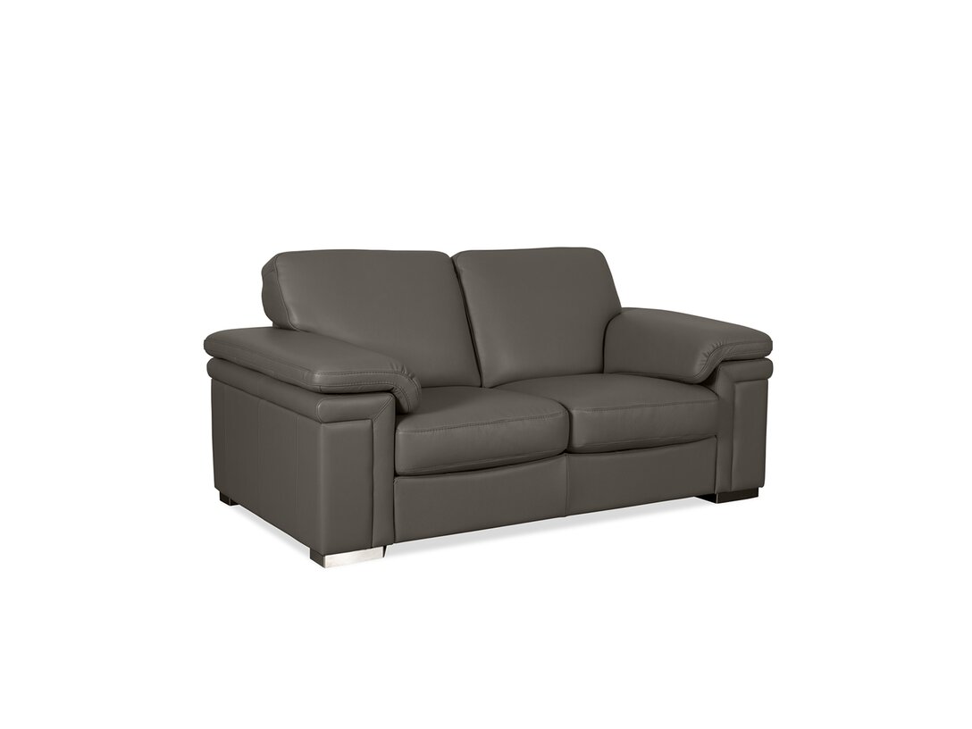 Kanapa dwuosobowa KLER Concerto Due W020, kolor brązowy, materiał skóra Perfetta, funkcje: 