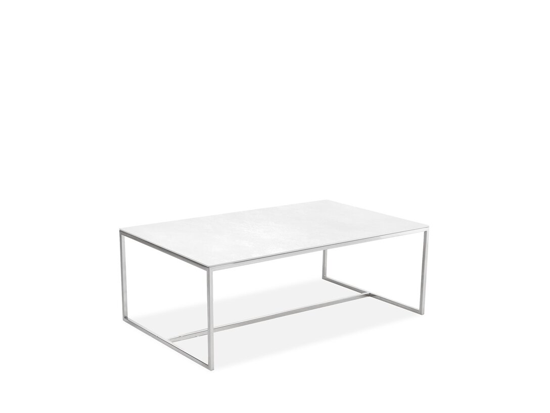 Stolik kawowy Tavolini Silvia 100 cm x 60 cm, śr. , kolor biały, materiał spiek kwarcowy