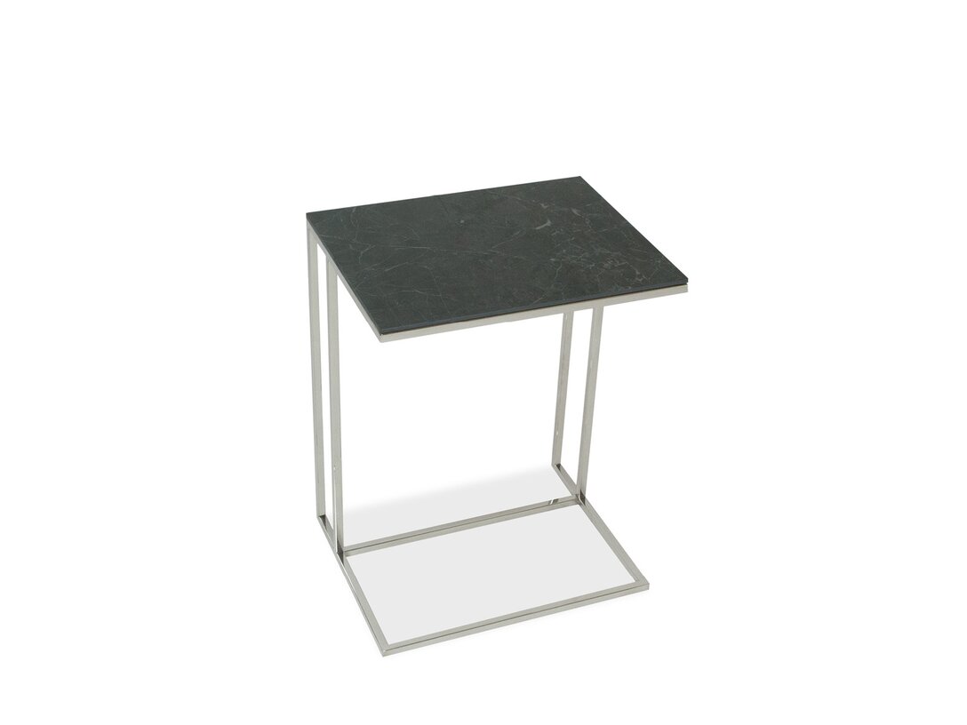 Stolik pomocniczy Tavolini Olivia  x 50 cm, śr. , kolor czarny, materiał spiek kwarcowy