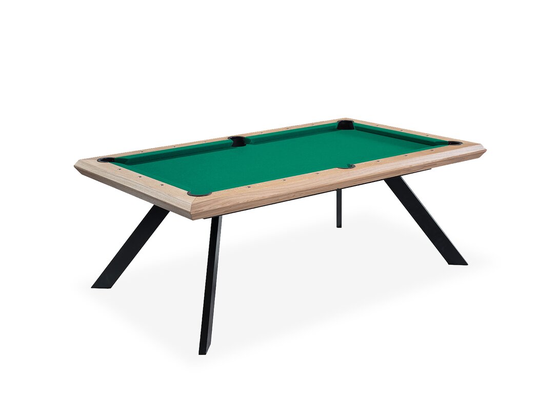 Kulečníkový stůl s kamennou deskou KLER Uno Biliardo 219x128 cm (6ft), barva hnědá - zelená, materiál dřevo - kamenná deska