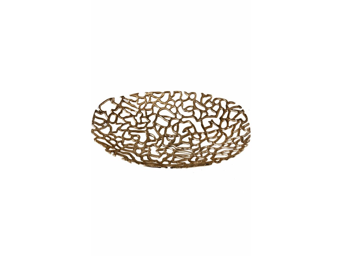Patera dekoracyjna złota Kler Accessories Coral