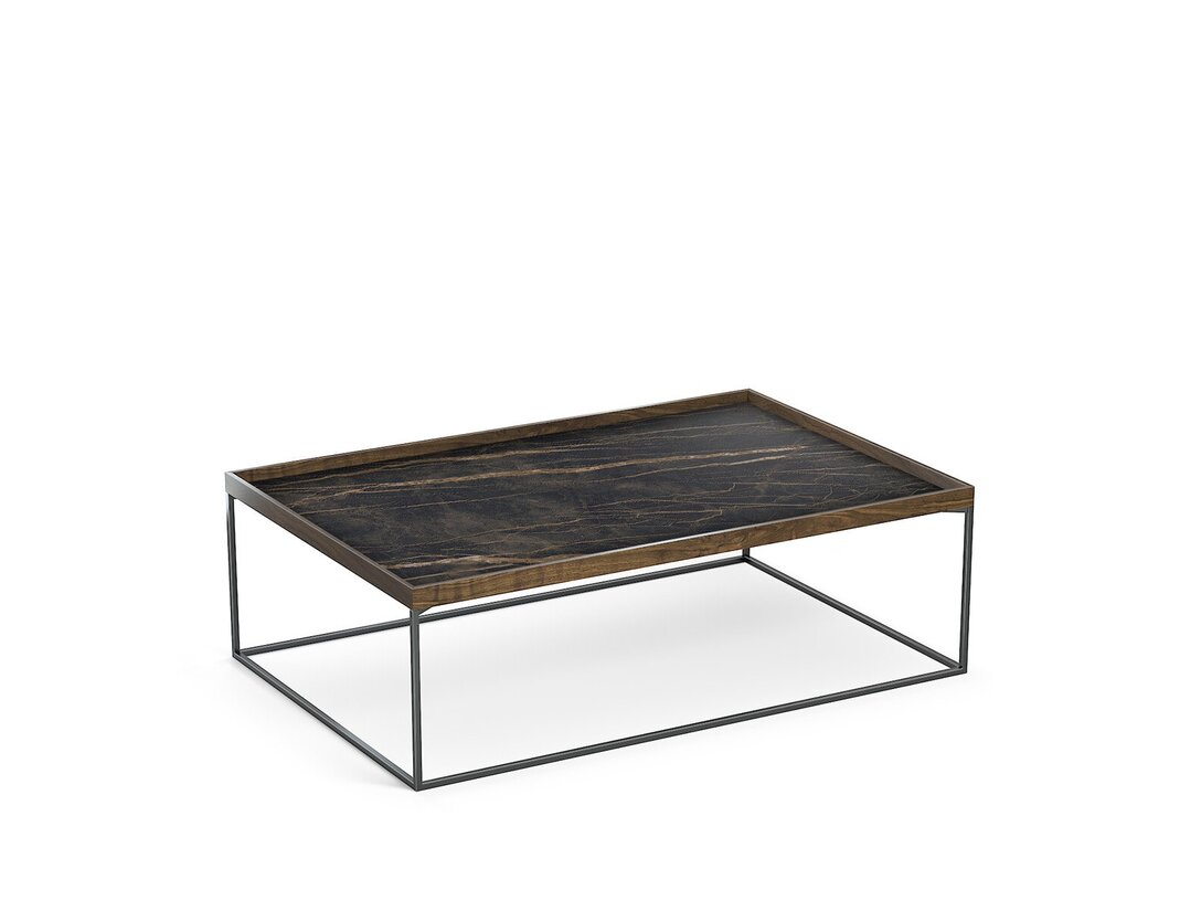 Stolik kawowy KLER iCONi+ 120 cm x 80 cm, śr. , kolor brązowy, materiał ceramika