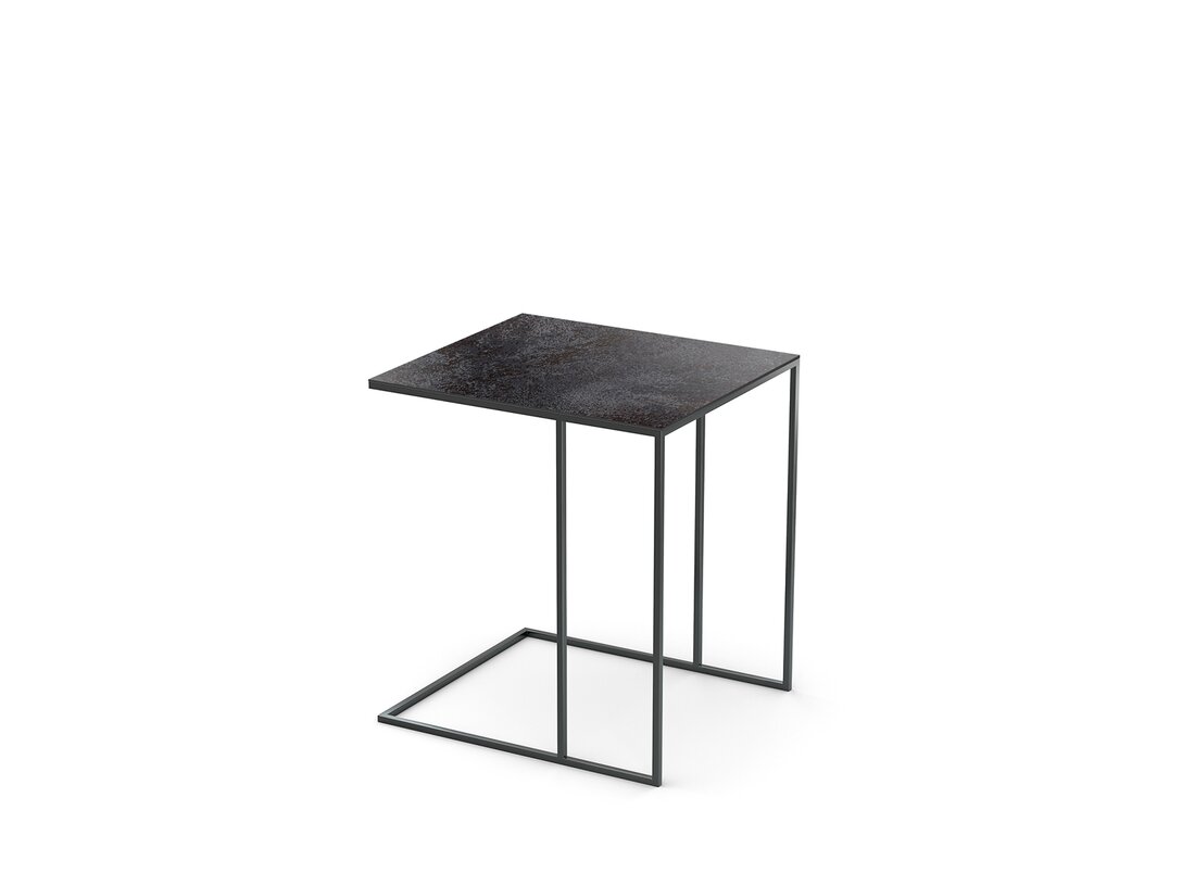 Stolek odkládací KLER iCONi 45 cm x 40 cm, prům. , barva antracitová, materiál keramika