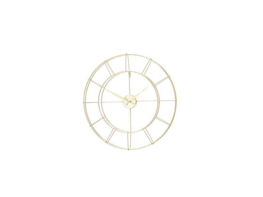 Zegar ścienny metalowy złoty analogowy Kler Accessories Ascetico