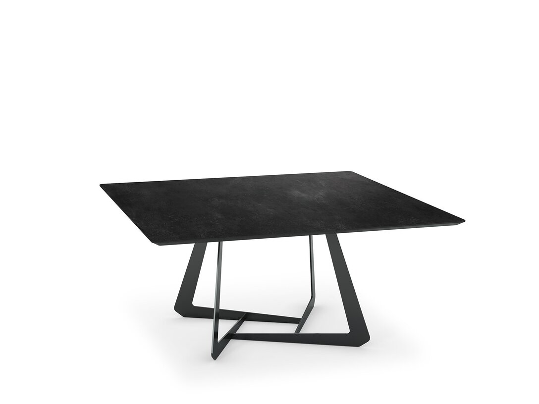 Stolik kawowy KLER Range 90 cm x 90 cm, śr. , kolor czarny, materiał ceramika