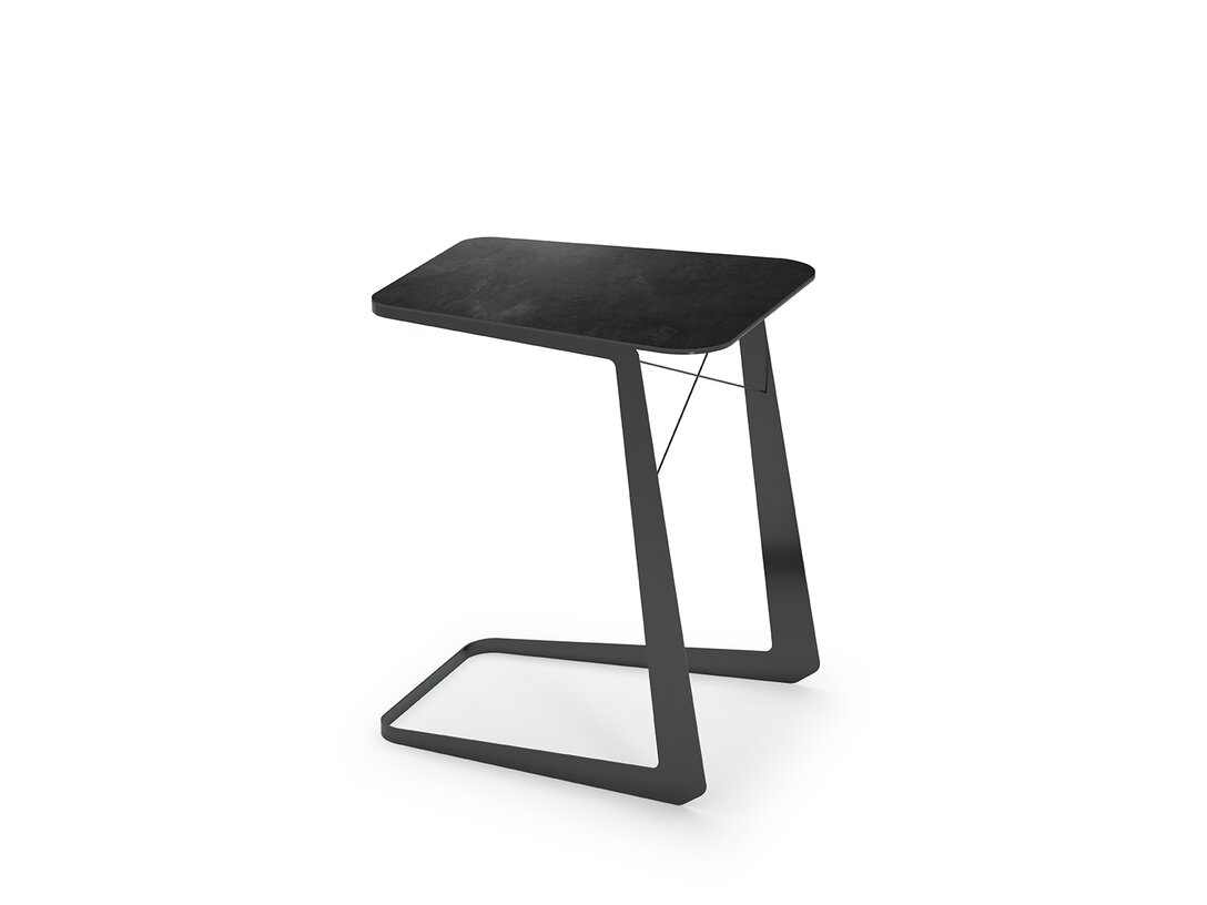Stolik pomocniczy KLER Range 45 cm x 40 cm, śr. , kolor czarny, materiał ceramika