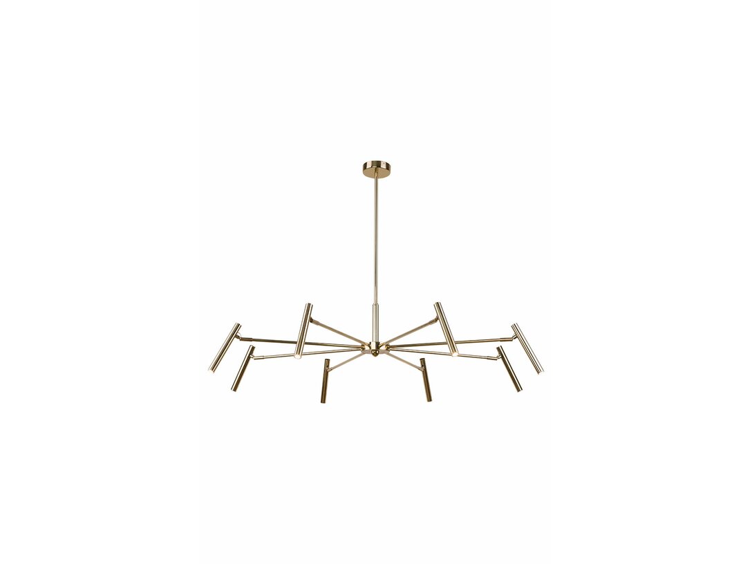 Lampa wisząca 8-płomienna złota Kler Accessories Livo G9 max 20W, kolor złoty, materiał metal
