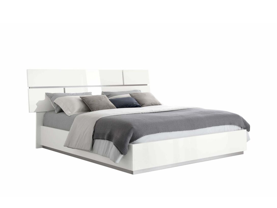 Łóżko Alf Italia Artemide 180x200 cm, kolor biały, materiał okleina laminowana Brak, stelaż tak, materac nie, funkcje: 