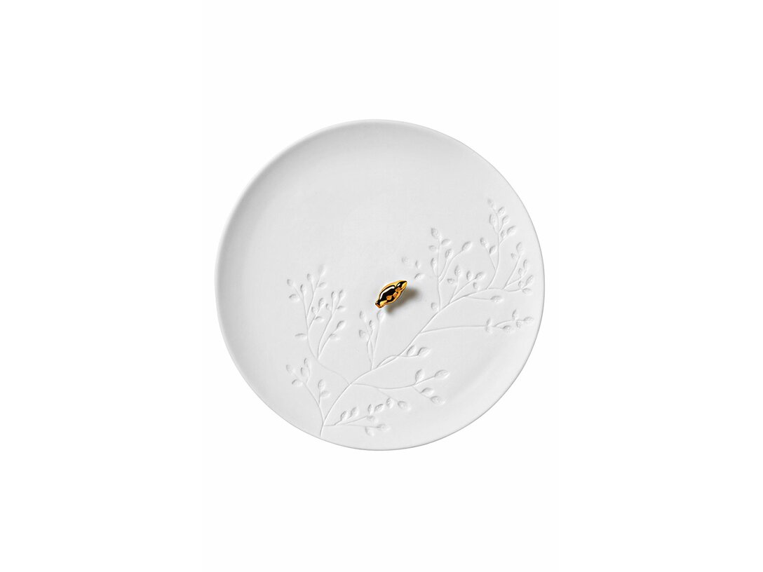 Patera - talerz Złoty ptak Räder, kolor biały, materiał porcelana