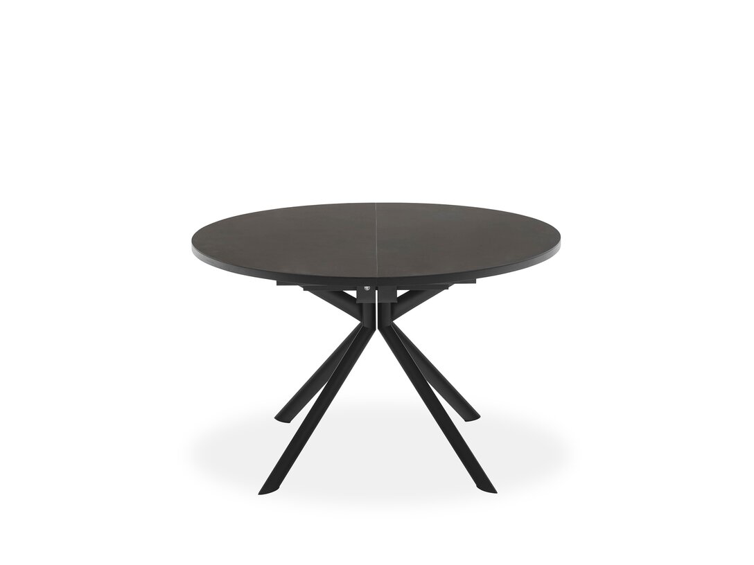 Stół rozkładany Connubia Giove  x , śr. 120 cm, kolor czarny, materiał ceramika, rozkładanie tak