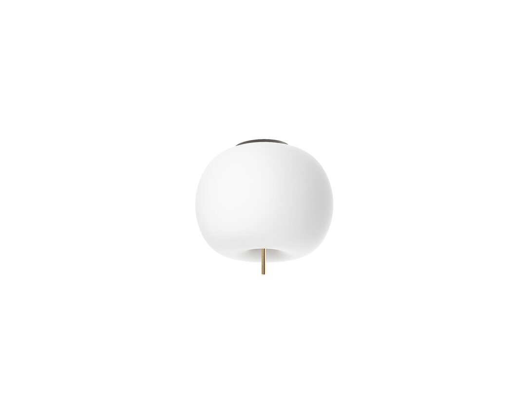 Lampa sufitowa Kundalini Kushi 33 E27, brak żarówek w komplecie, proponowane fluo 1x30W lub LED 1x16W, kolor biały, materiał szkło
