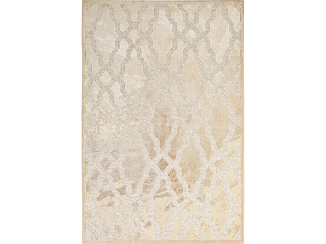 Dywan Kler Accessories Gabrielle prostokątny 160x235 cm, kolor złoty, materiał wiskoza