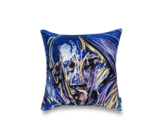 Poduszka dekoracyjna Kler Accessories Niebieski portret mężczyzny