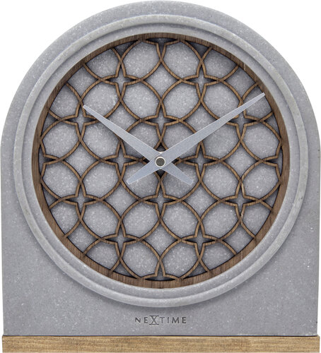 Zegar stołowy szary Nextime Concrete Love Table