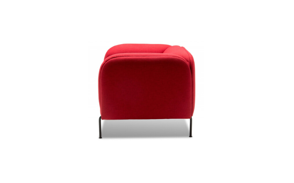 Fotel Daze czerwony tapicerowany