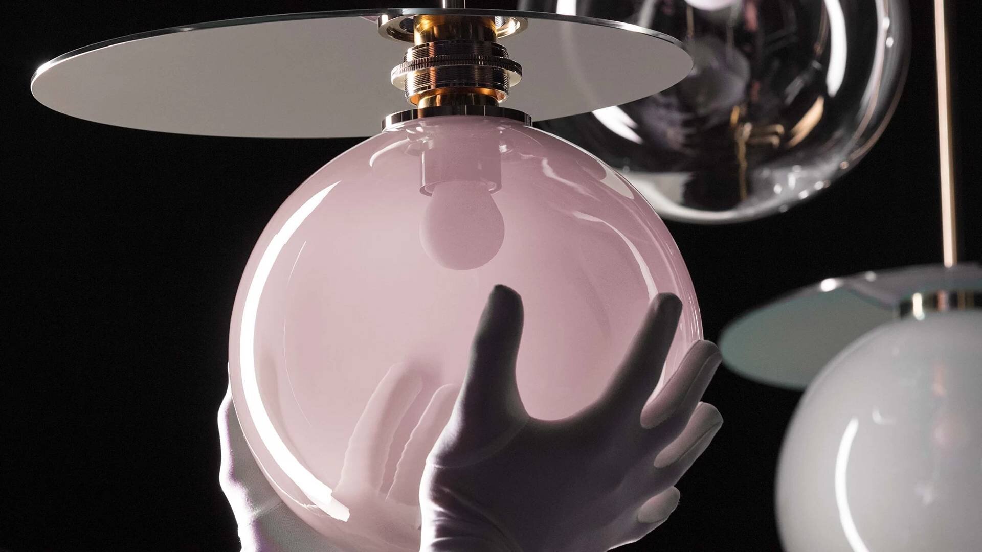 Lampa wisząca Bomma Umbra rożowa
