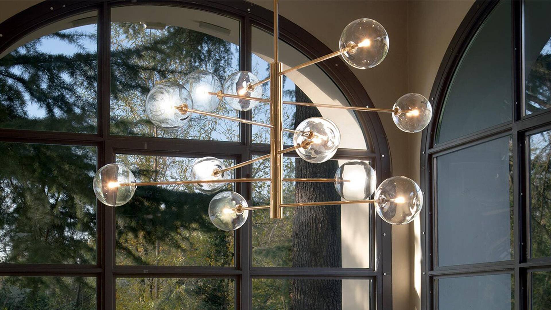 Lampa wisząca Ideal-Lux Equinoxe złota