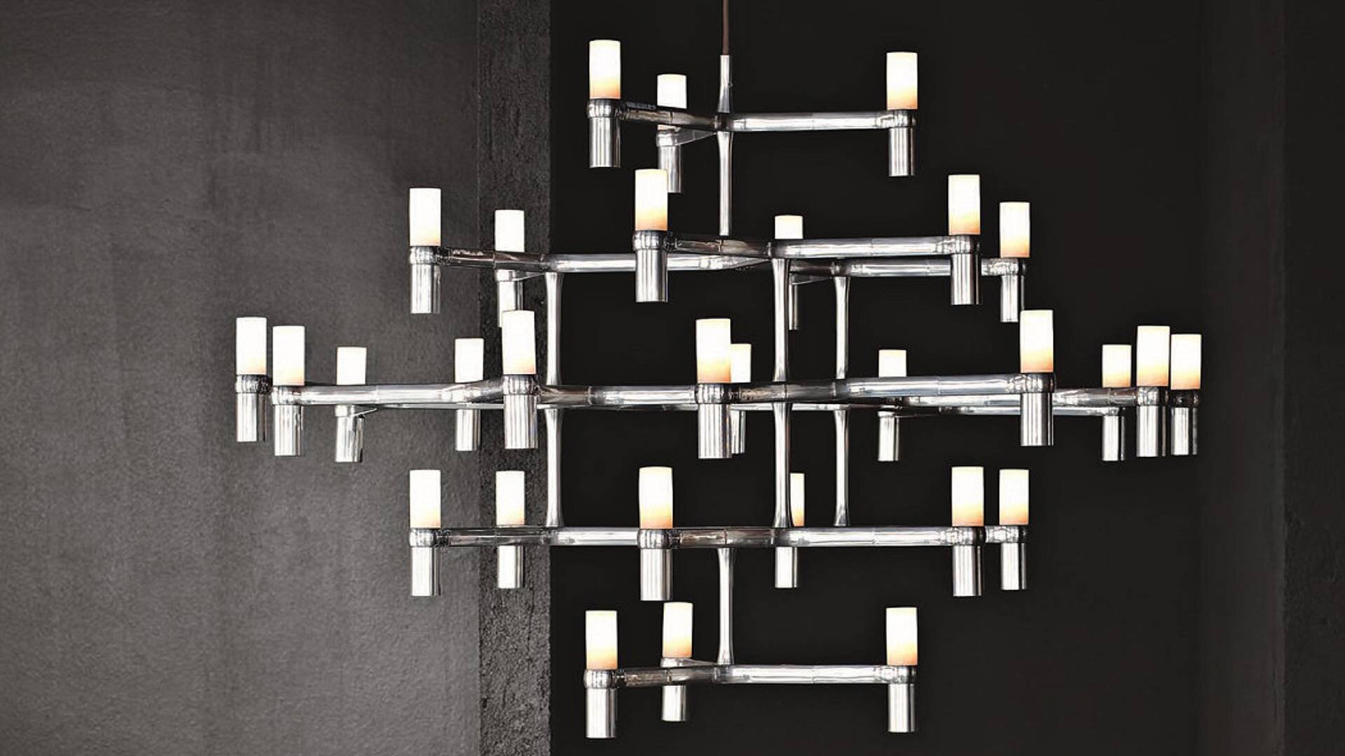Lampa wisząca Nemo Crown Major srebrna