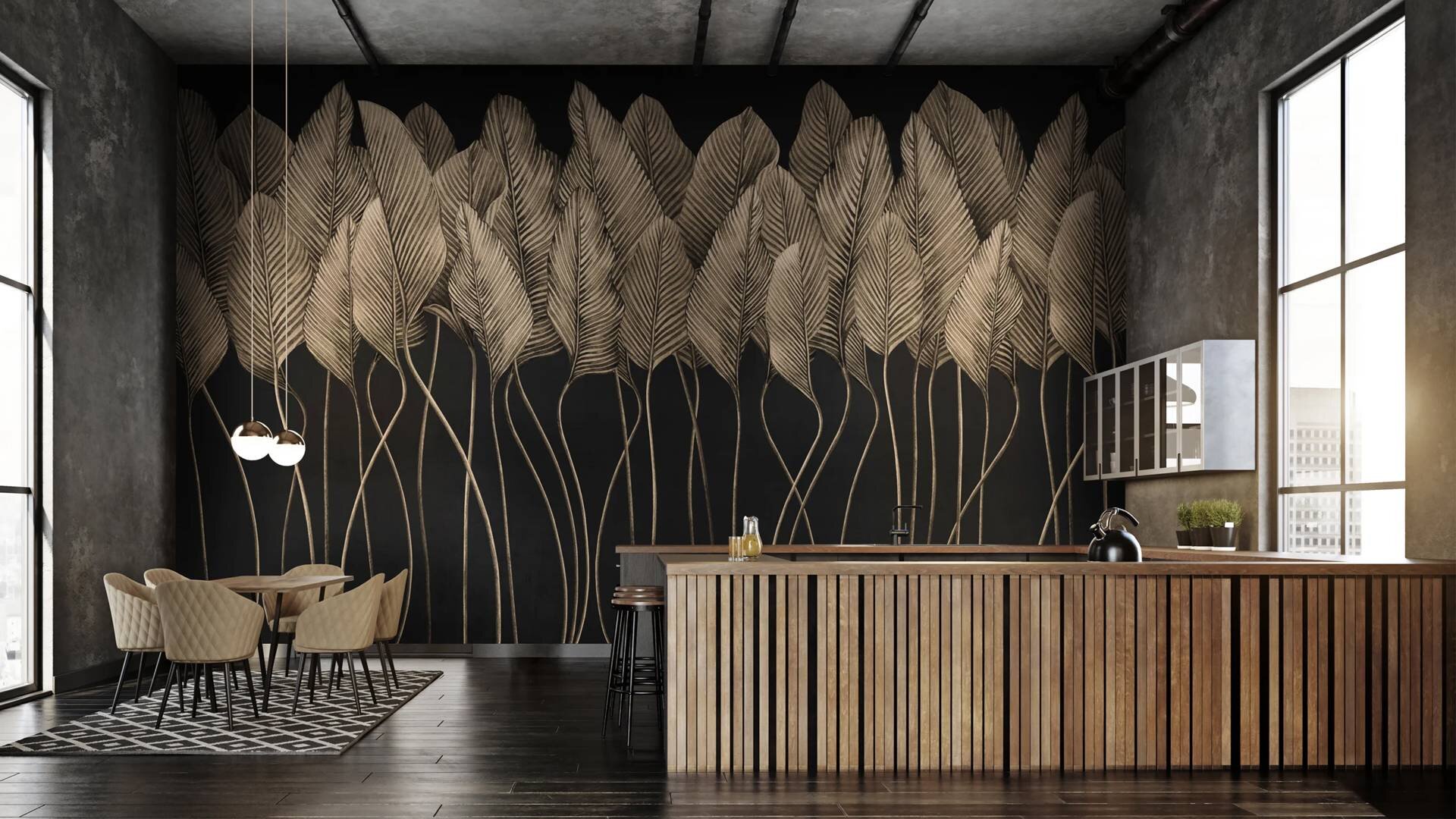 Tapeta winylowa One Wall Design Sapenzi - aranżacja