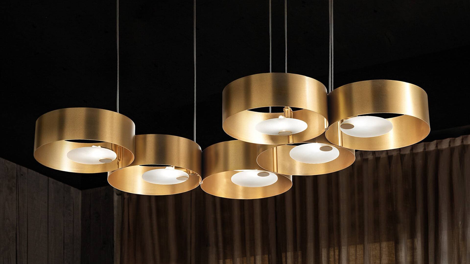 Lampa wisząca Masiero Sound złota