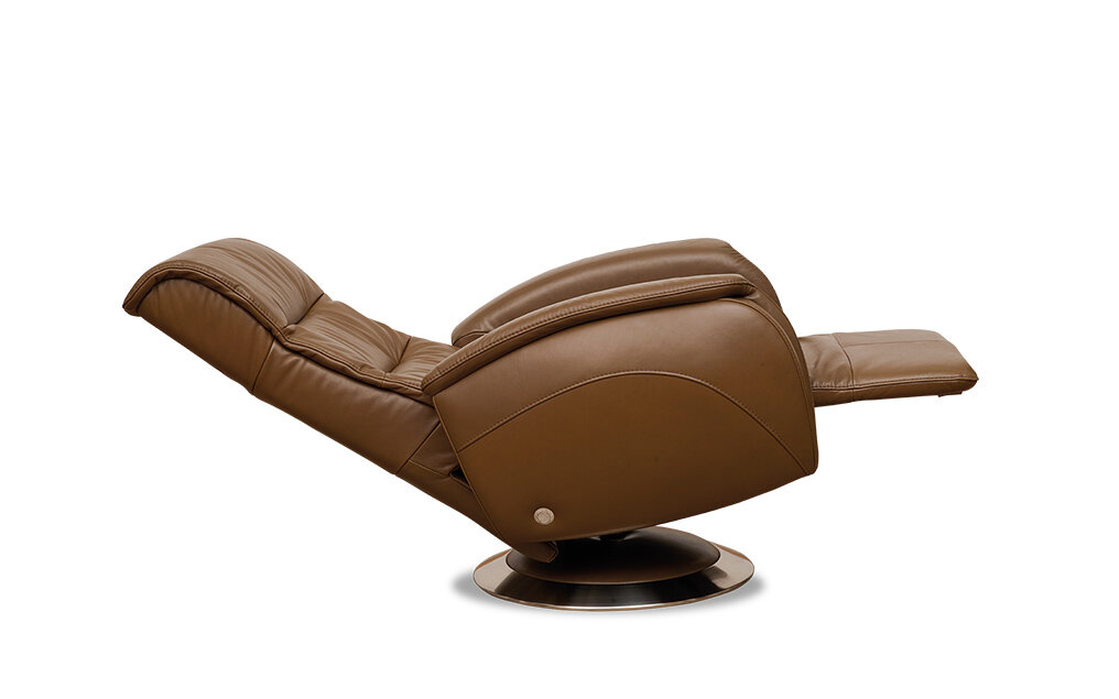 Fotel Kler Baritono W147 brązowy skórzany