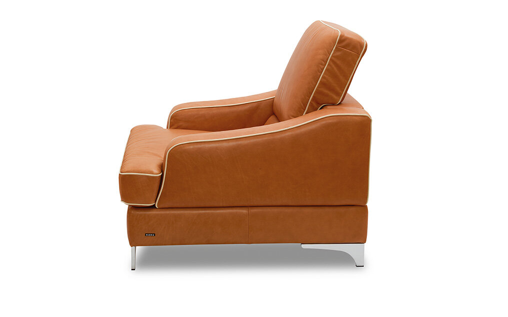 Fotel z regulacją oparcia Kler Largo W125 brązowy