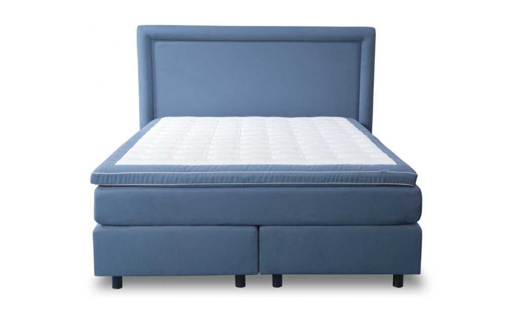 Łóżko kontynentalne Kler Rumba niebieskie tkanina