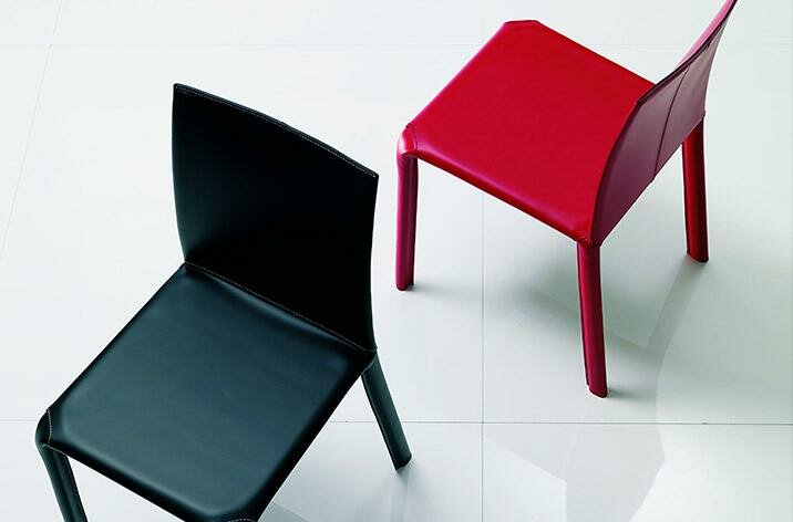 Krzesła Bontempi Alice czarne i czerwone