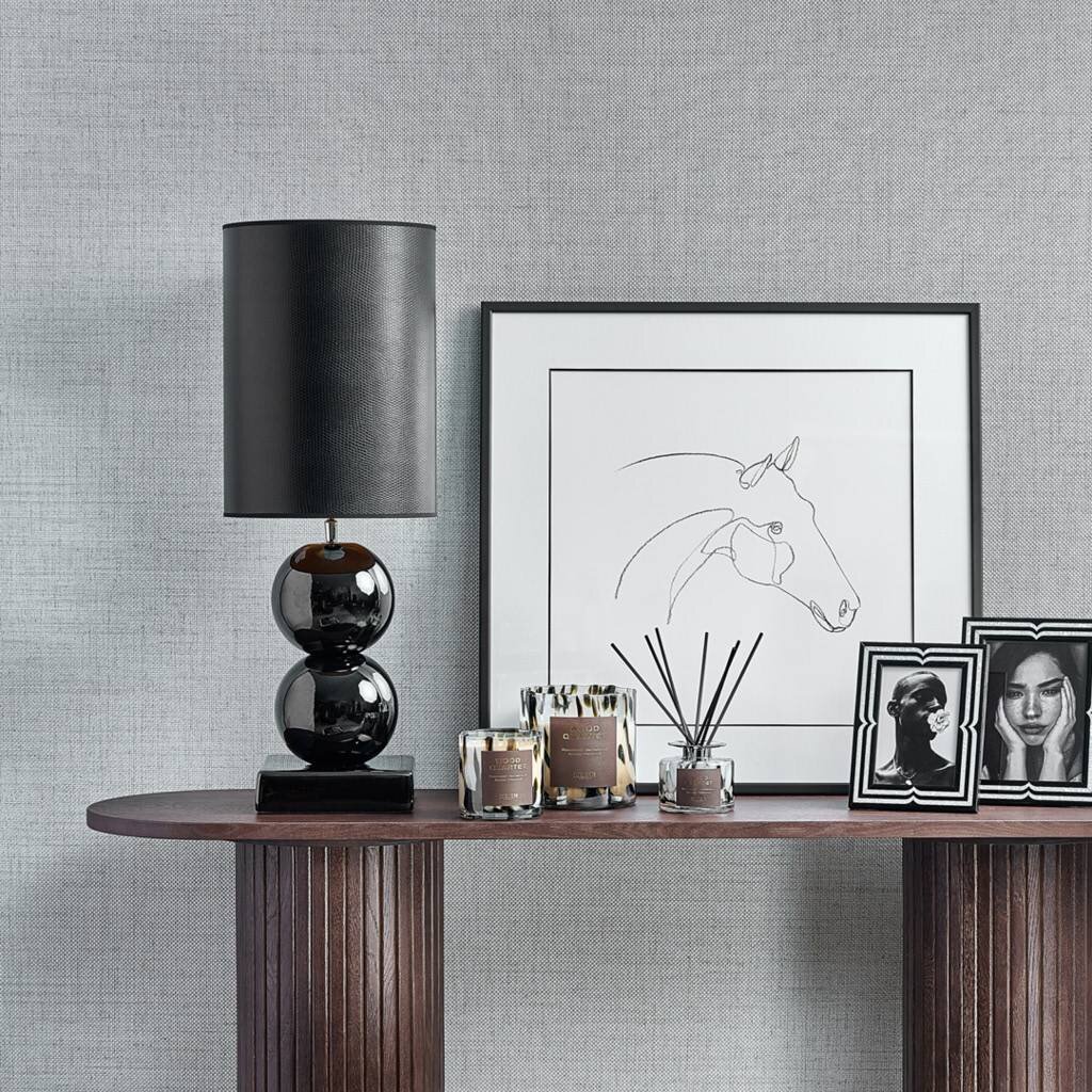 Lampa stołowa Kler Accessories Bilba w kolorze czarnym - aranżacja
