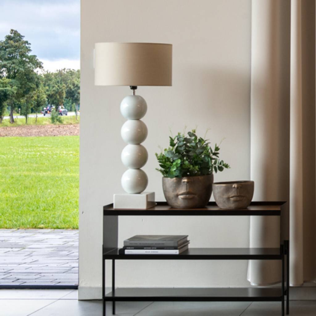 Lampa stołowa Kler Accessories Bilba w kolorze białym - aranżacja